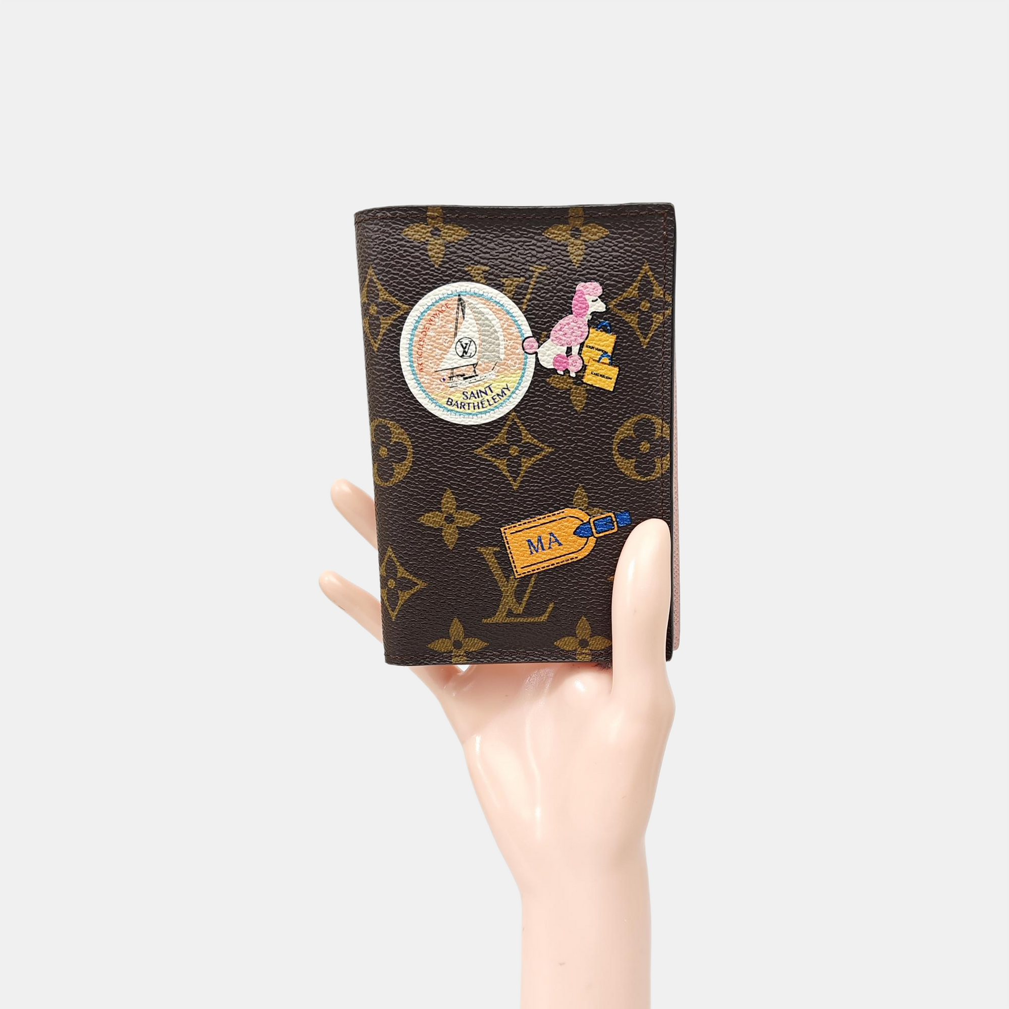 Monogram Coated Canvas Card Holder Brown