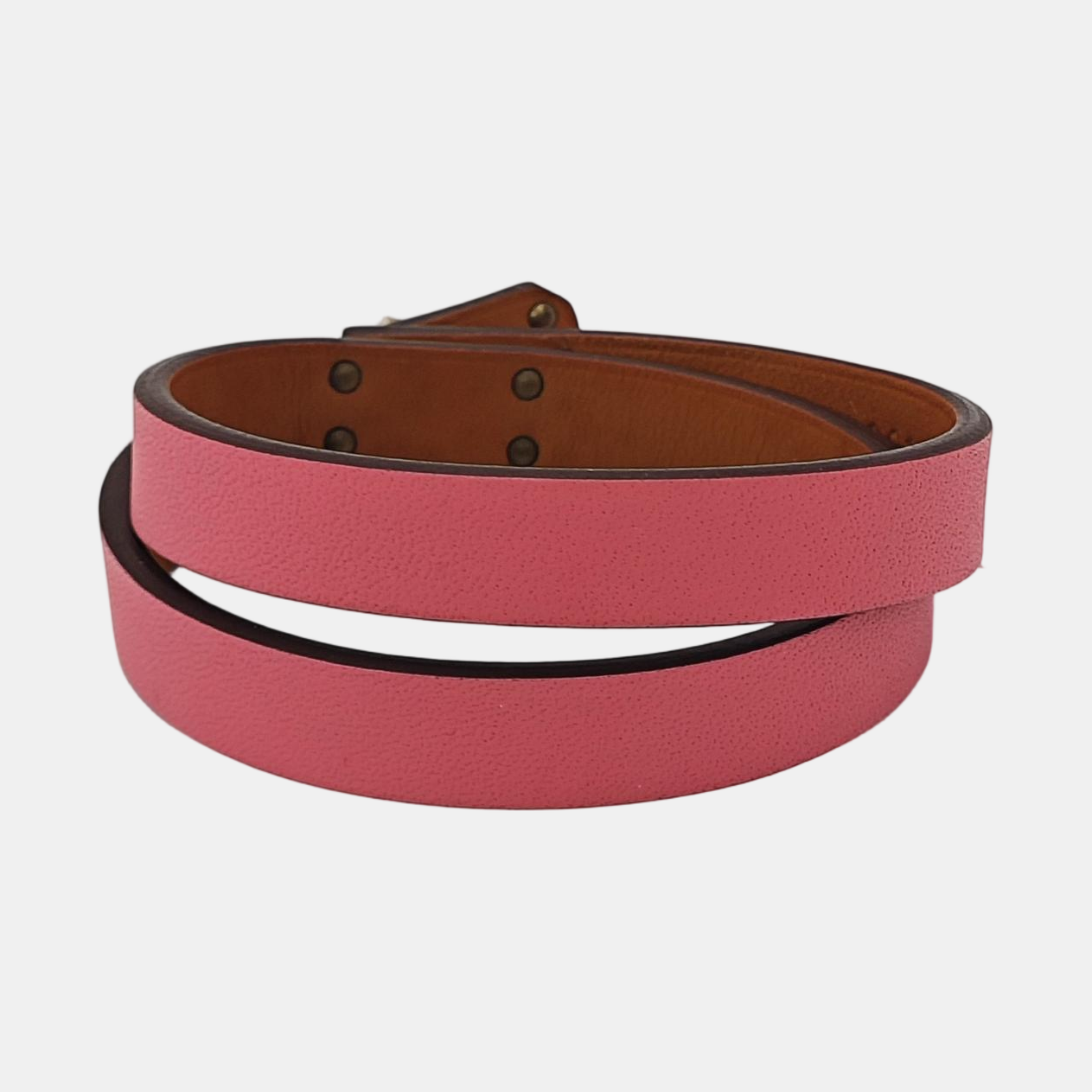 Kelly Leather Pink Bangle