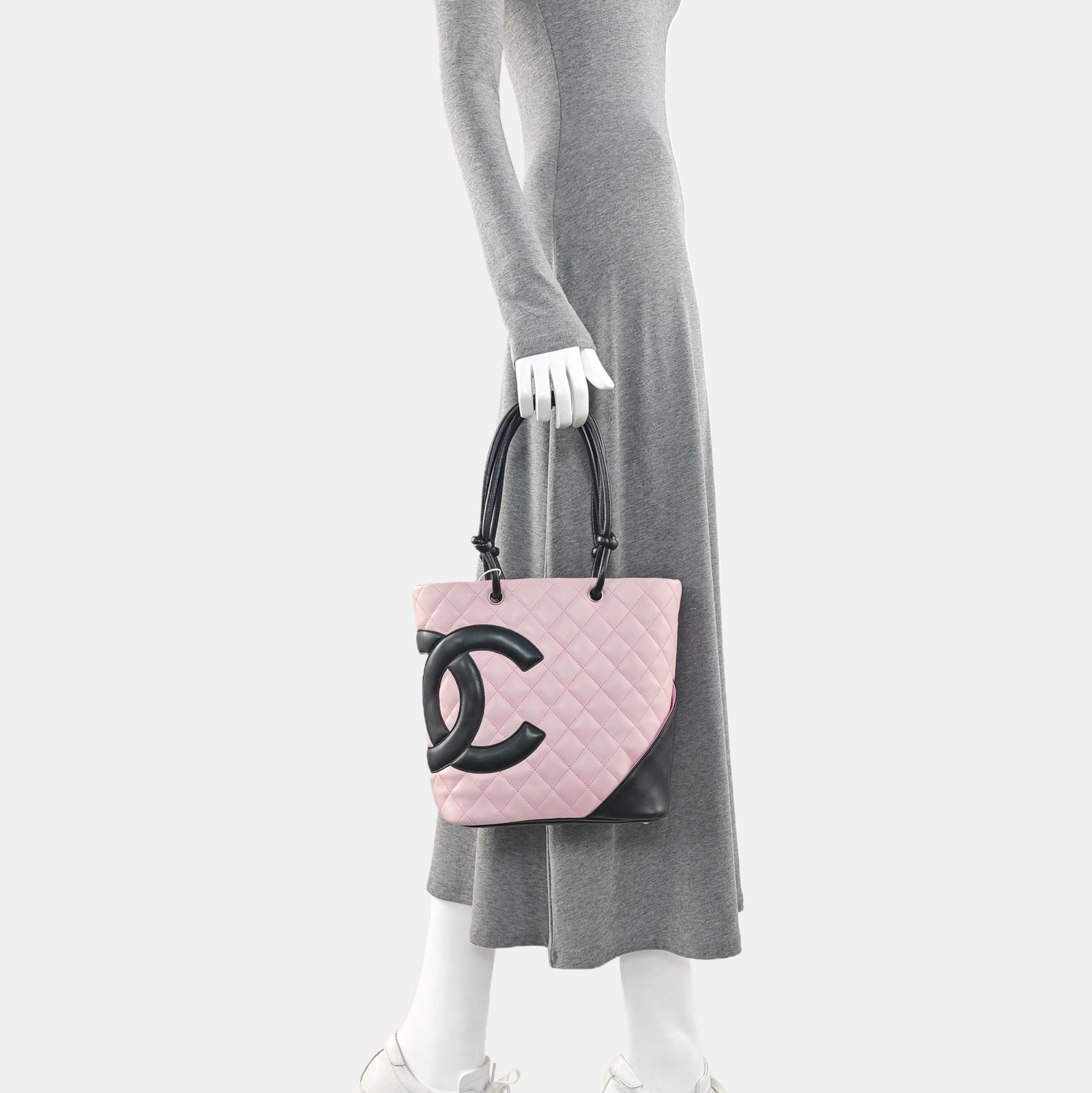CAMBON Medium Quilted Calfskin Pink