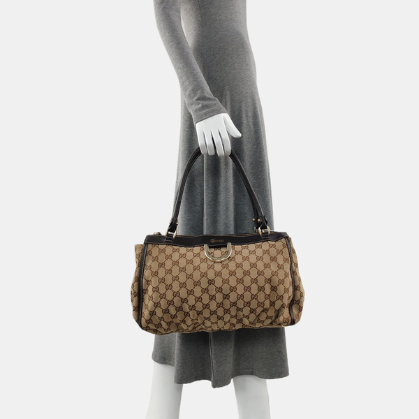 Abbey Monogram Canvas Beige