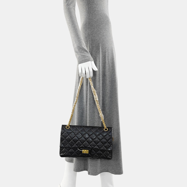 2.55 227 (jumbo) Quilted Calfskin Black