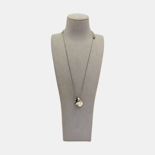 Monogram Metal Silver Necklace
