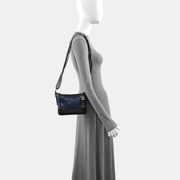 GABRIELLE Small Quilted Calfskin Blue