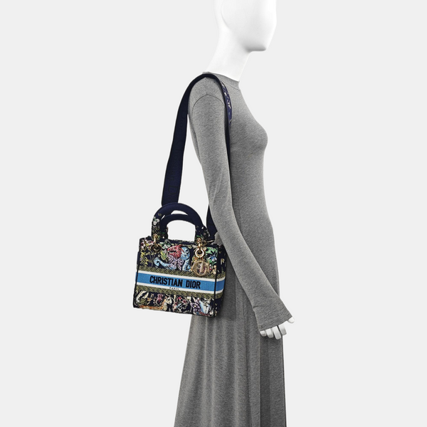 Lady D-Lite Medium Canvas Blue