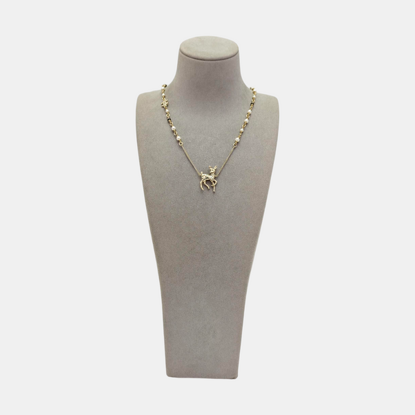 CC Logo Metal Gold Necklace