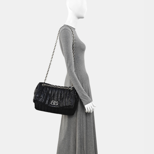 BB Quilted Calfskin Black