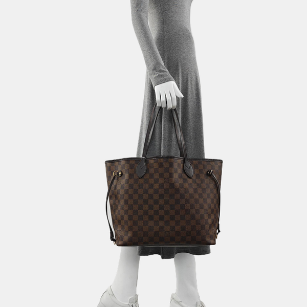 NEVERFULL MM Damier Ebene Coated Canvas Brown