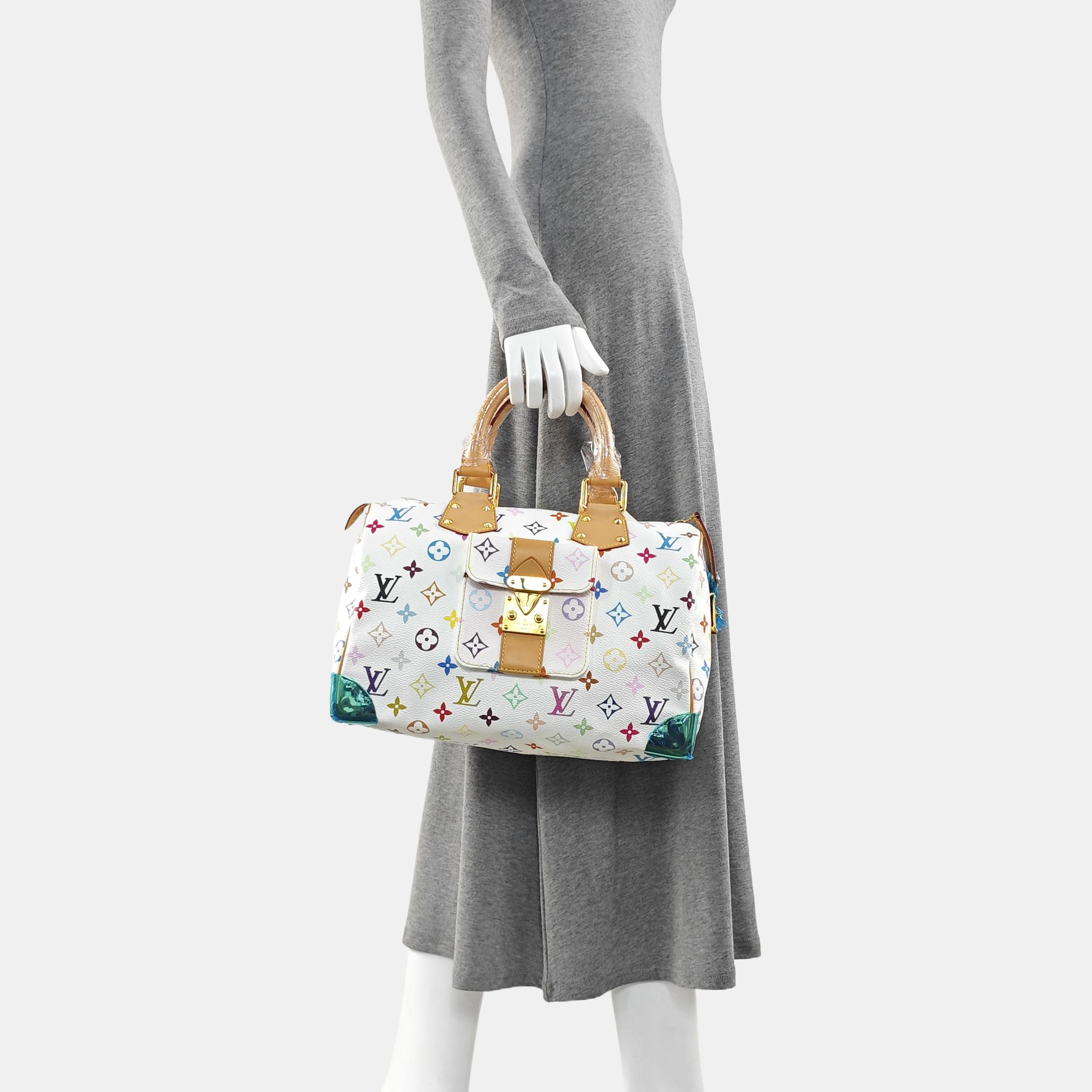 LV × TM SPEEDY 30 Monogram Coated Canvas White