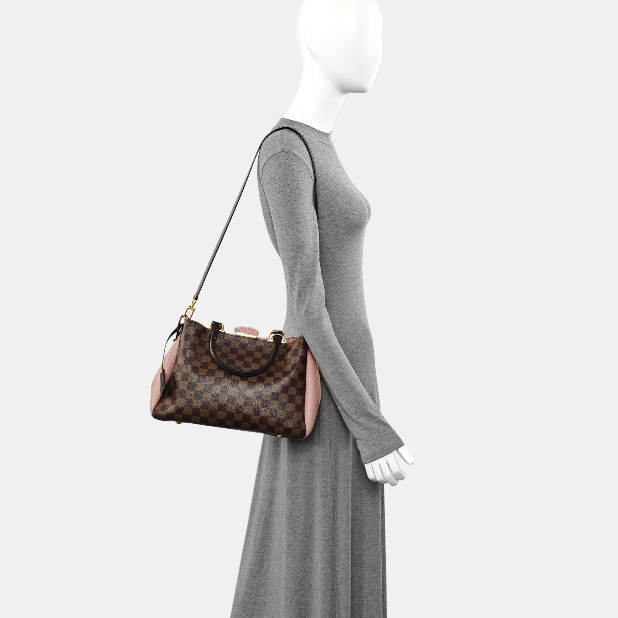 BRITTANY BB Damier Ebene Coated Canvas Brown