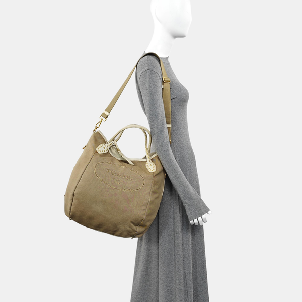 Canvas Shoulder Bag Brown
