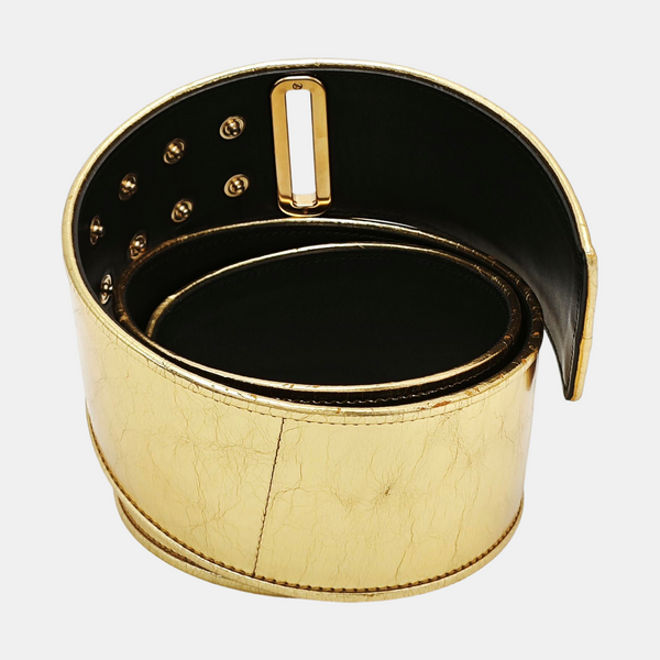Leather Belt Gold