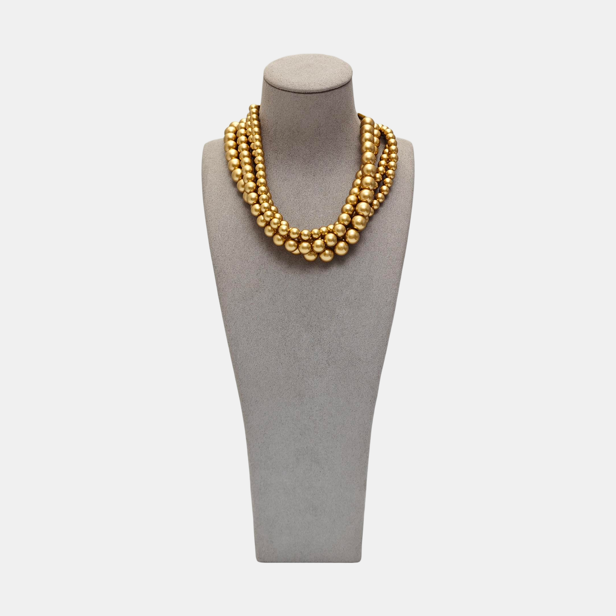 Faux Pearl Gold Necklace
