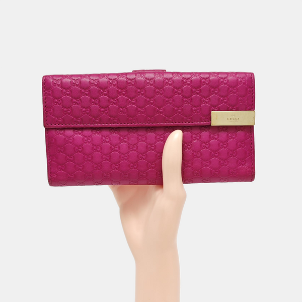 Monogram Calfskin Wallet Pink
