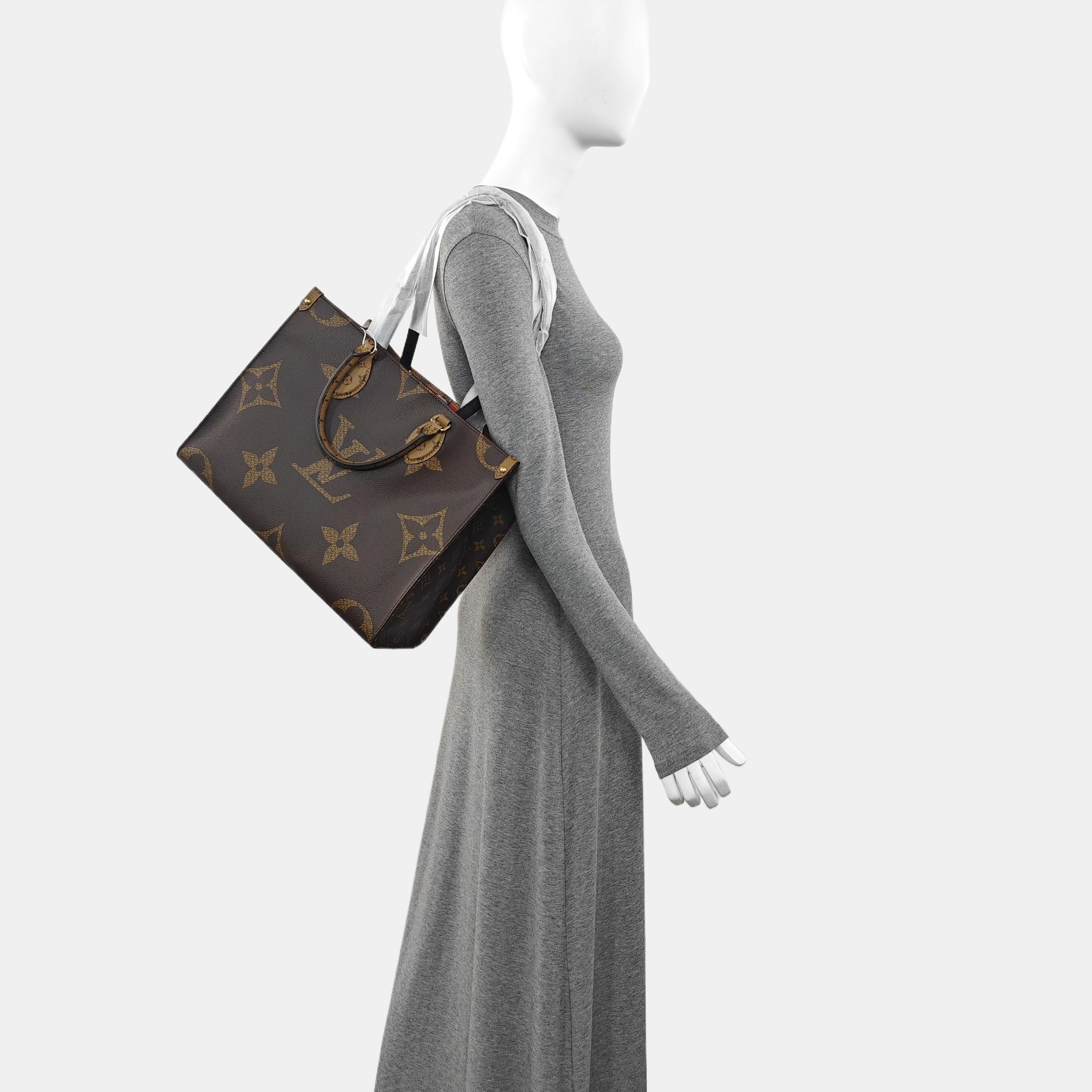 ONTHEGO MM Monogram Coated Canvas Brown