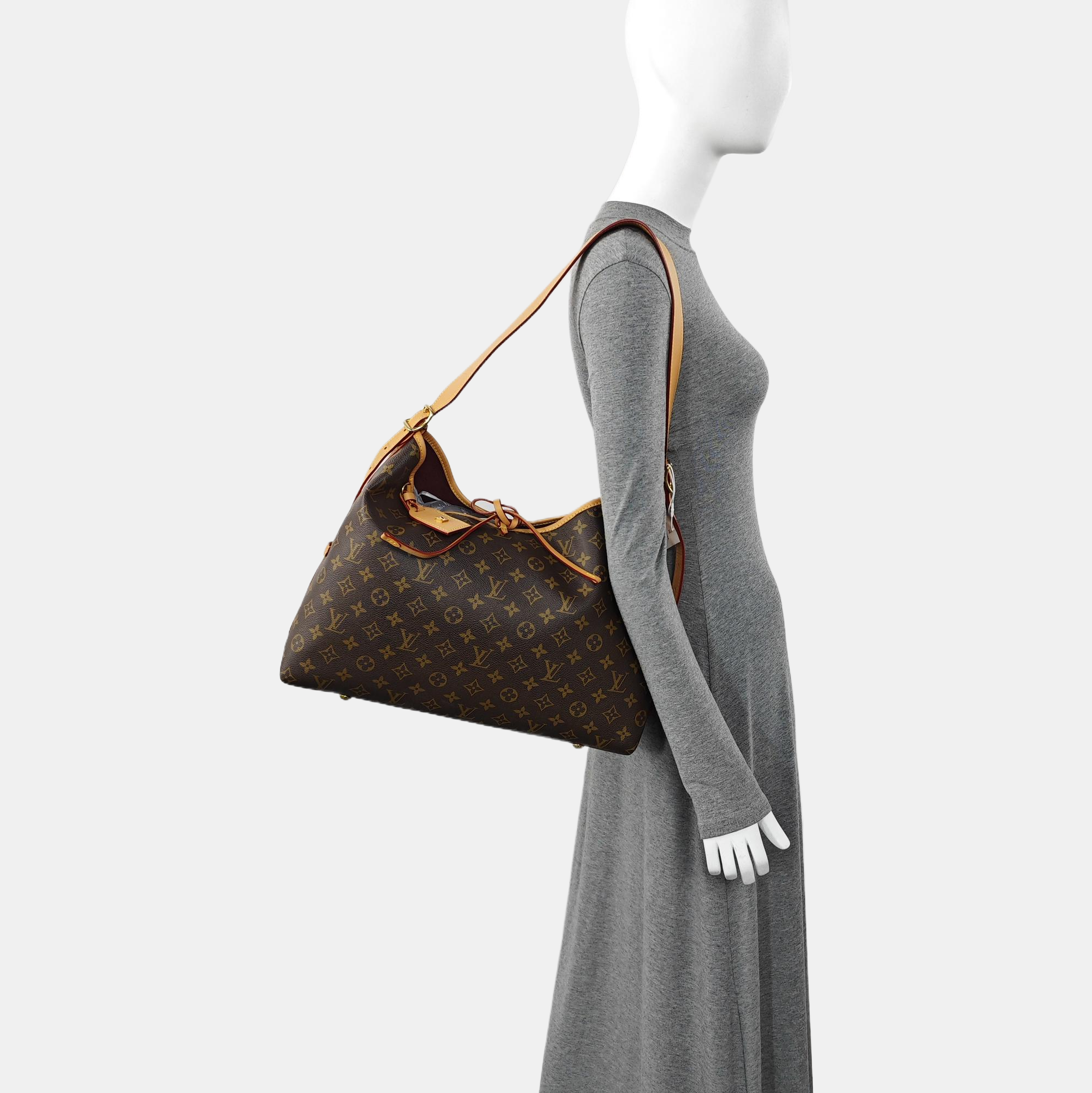 CARRYALL MM Monogram Coated Canvas Brown