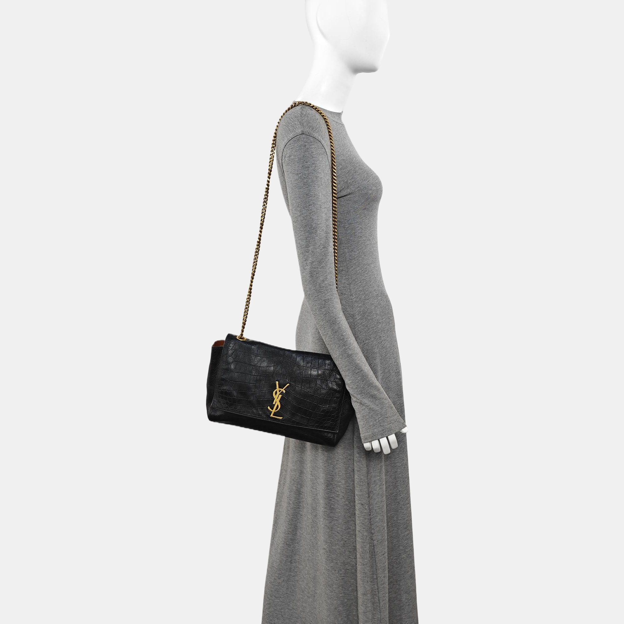 Calfskin Shoulder Bag Black