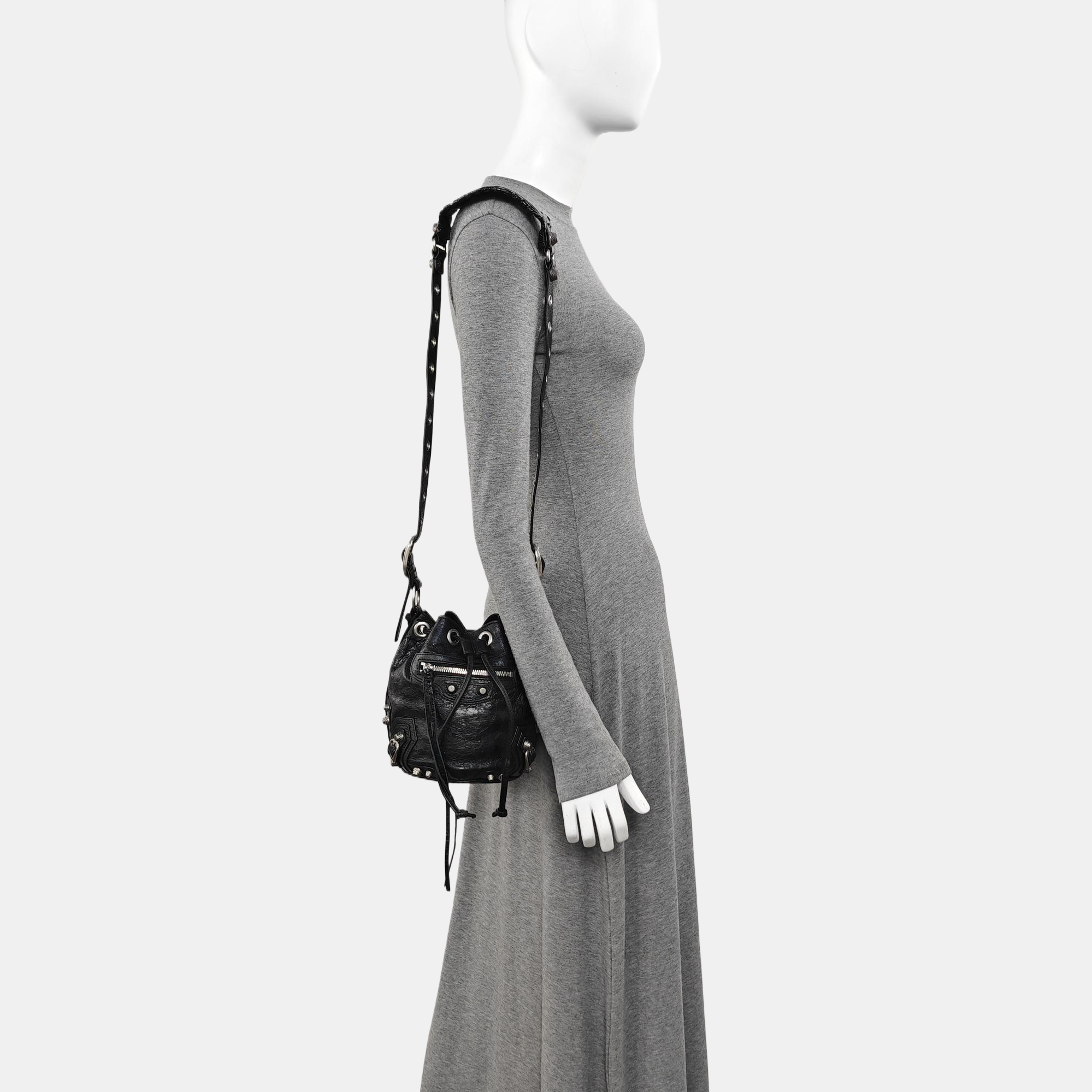 Calfskin Bucket Bag Black