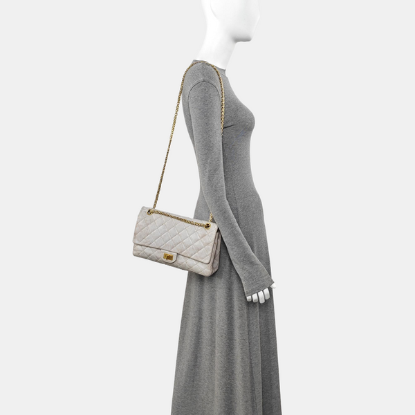 2.55 227 (jumbo) Quilted Calfskin Gray