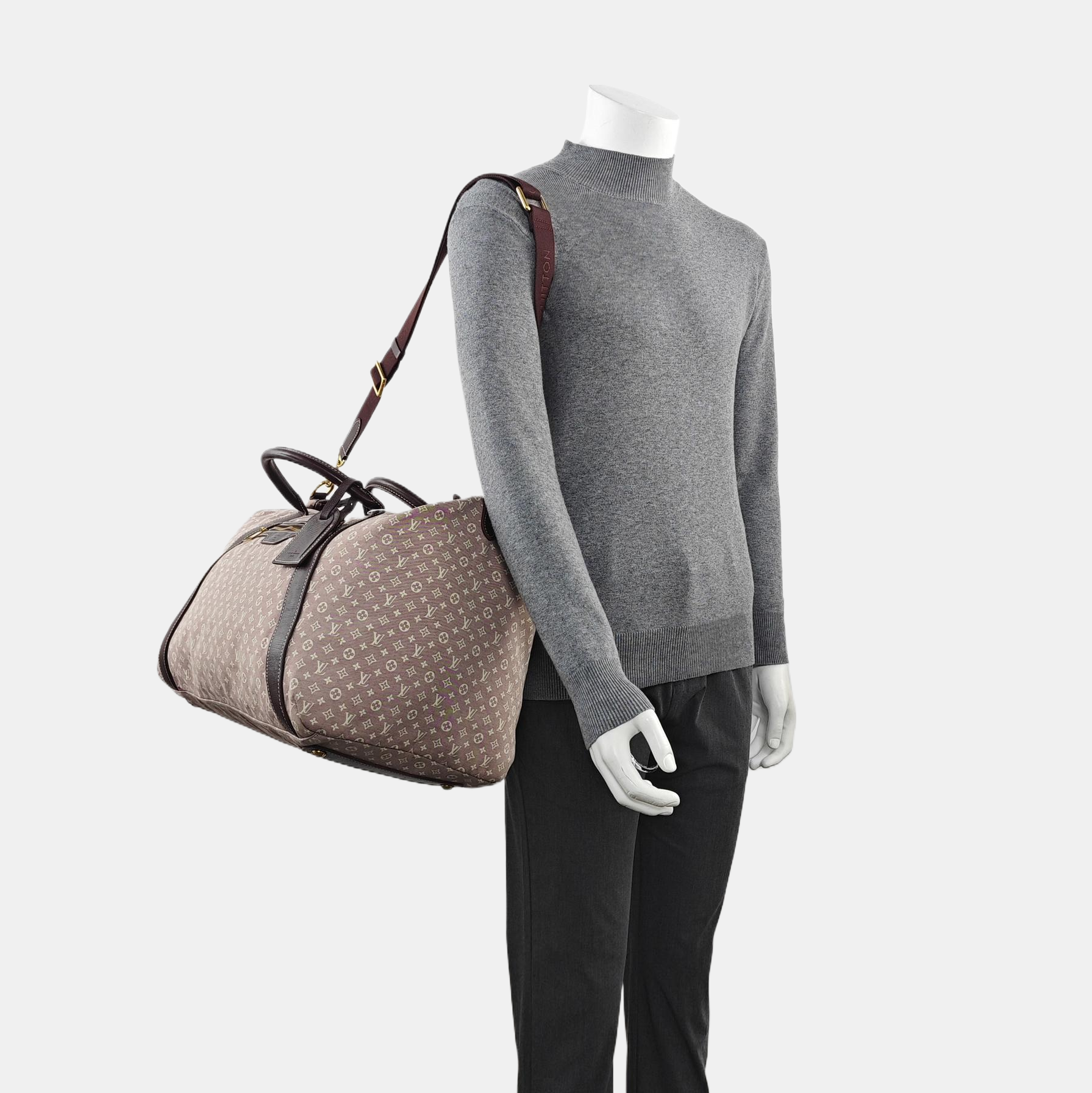 Monogram Canvas Shoulder Bag Pink