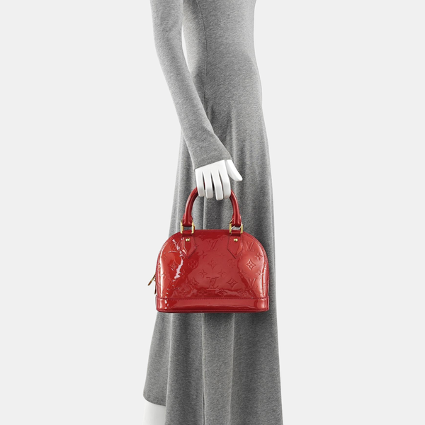 ALMA BB Monogram Patent Leather Red