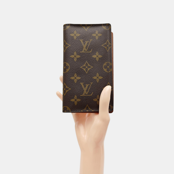 HINGE BRAZZA Monogram Coated Canvas Brown Wallet