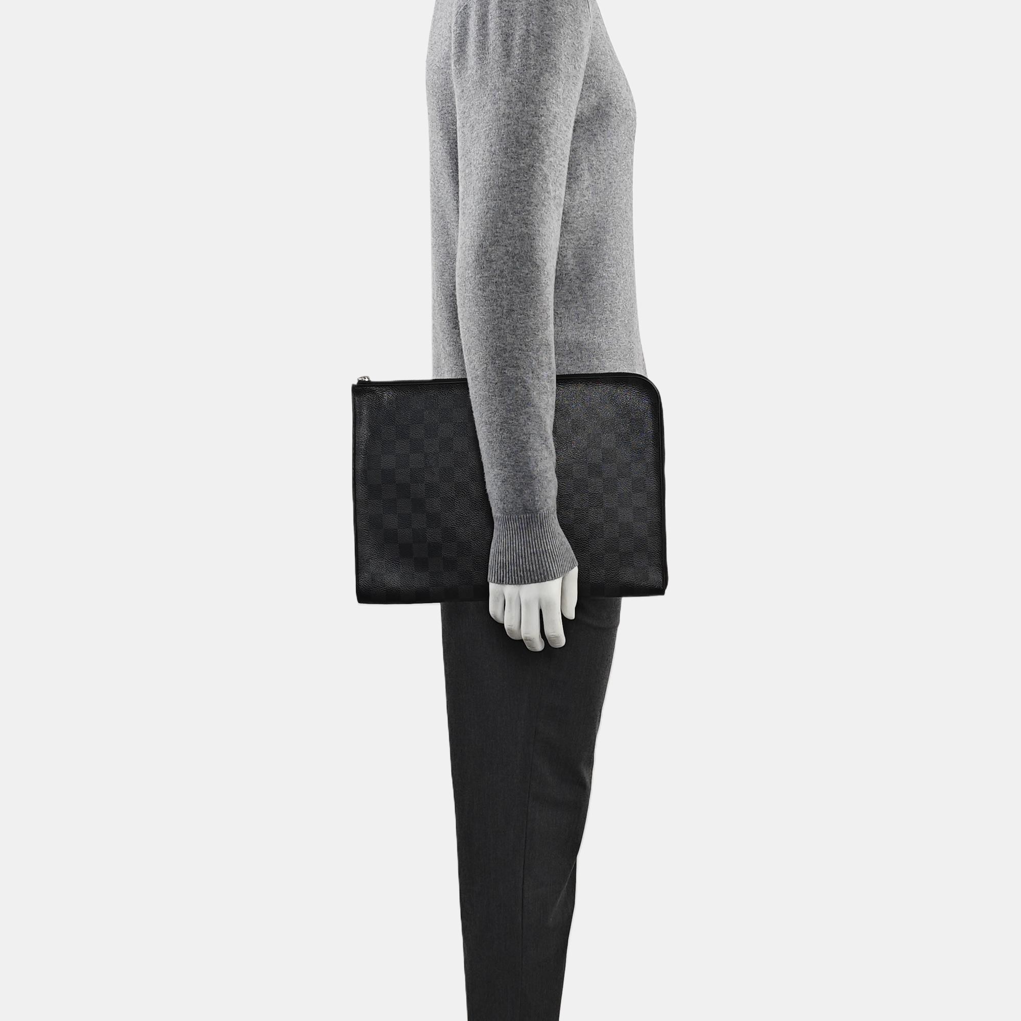 JOUR GM Damier Graphite Coated Canvas Gray