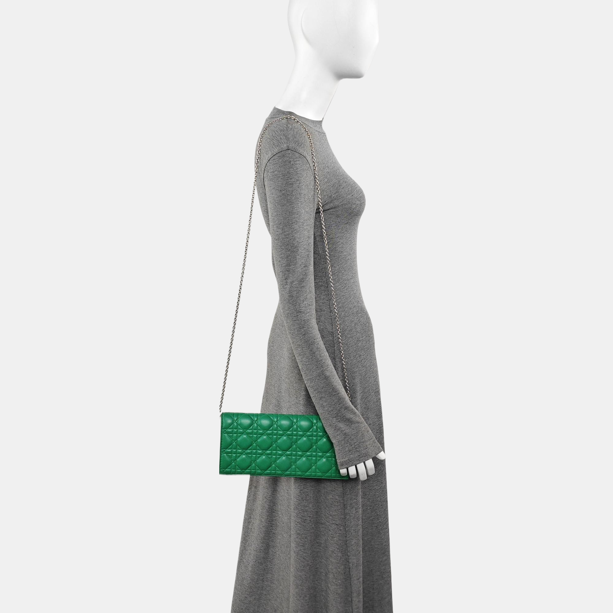 Lady Dior Medium Quilted Lambskin Green