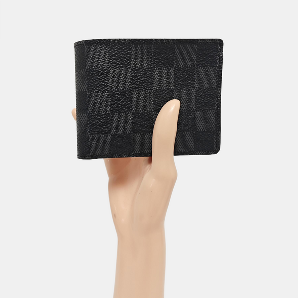 SLENDER Damier Graphite Coated Canvas Gray Wallet