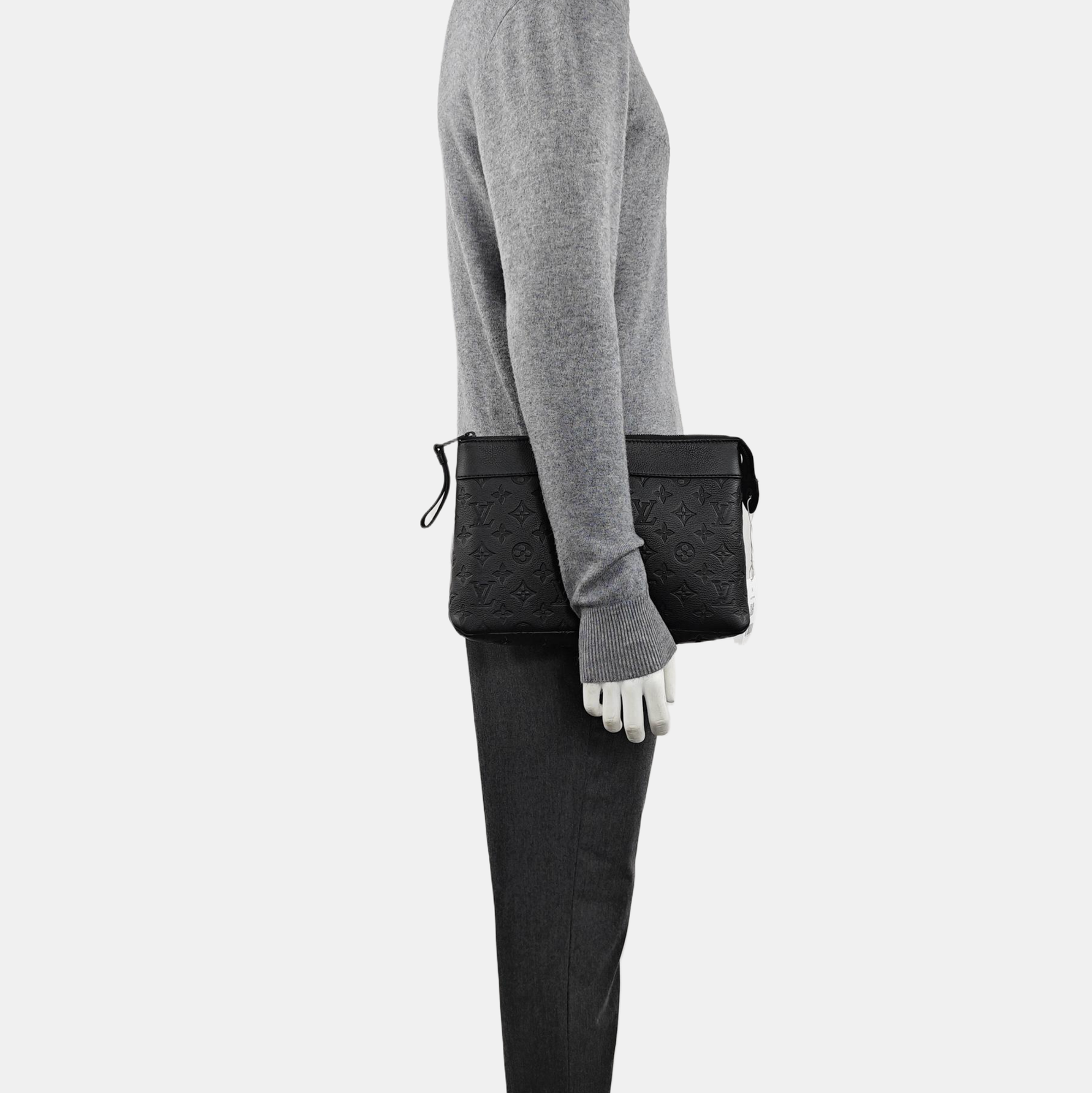 Monogram Calfskin Clutch Black