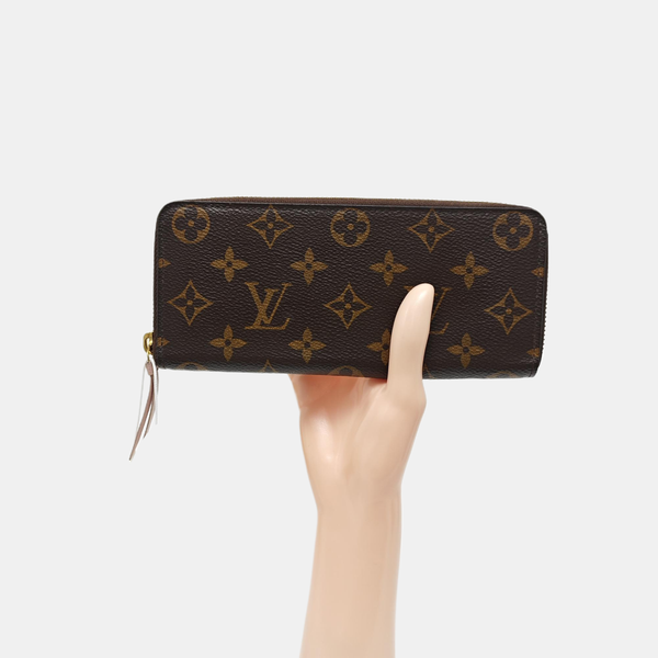 CLÉMENCE Monogram Coated Canvas Brown Wallet