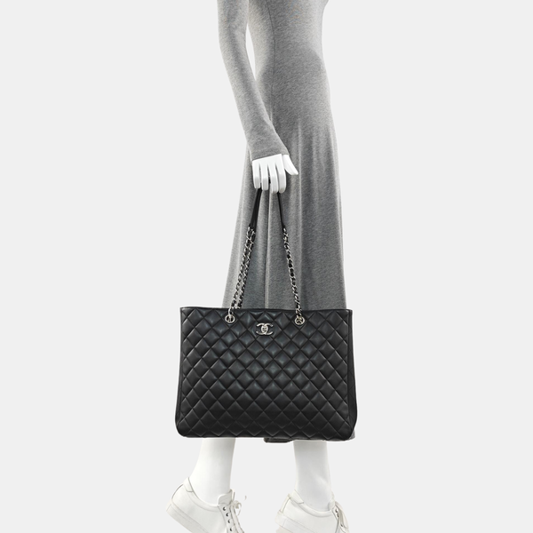 SURPIQUE Quilted Calfskin Black