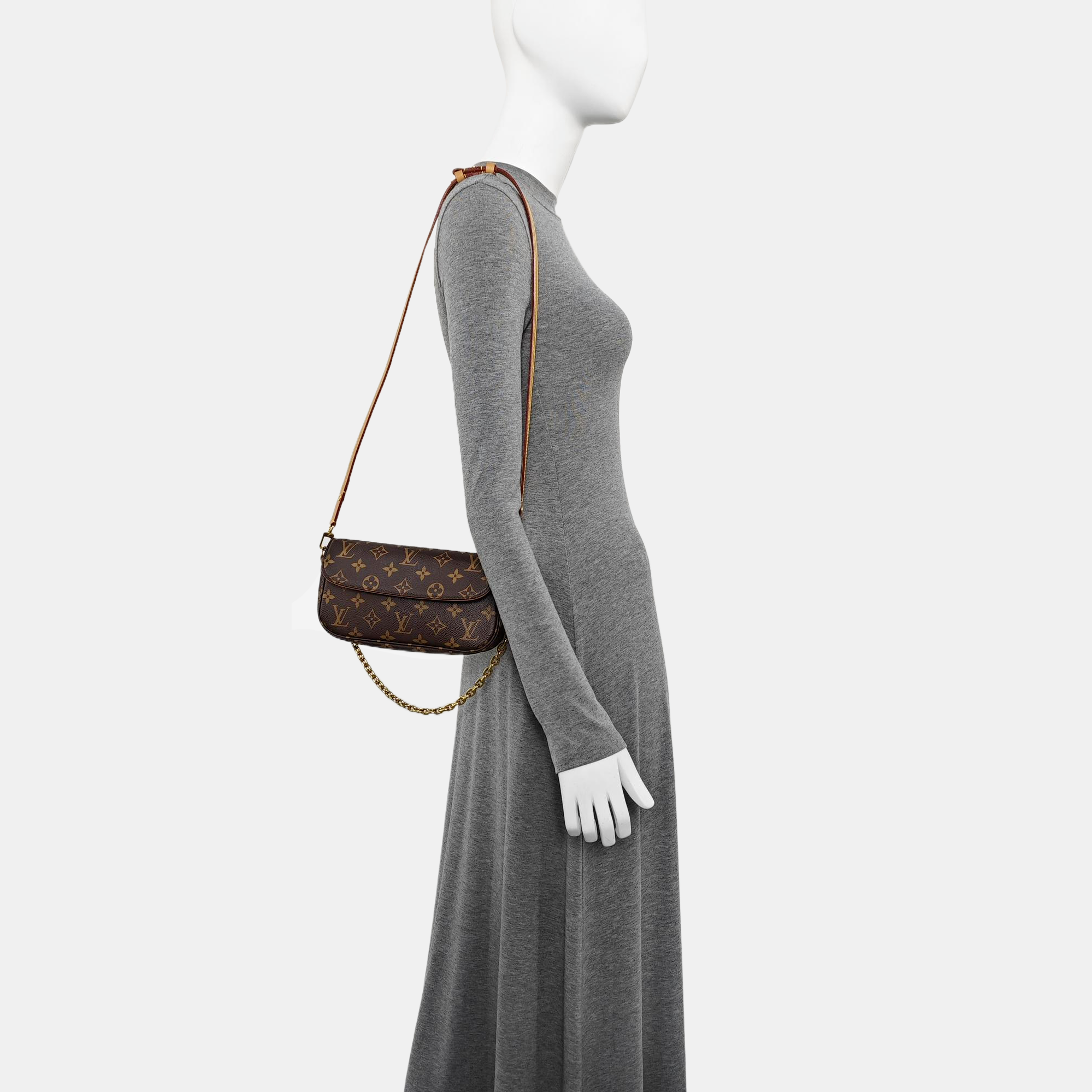 IVY Monogram Coated Canvas Brown