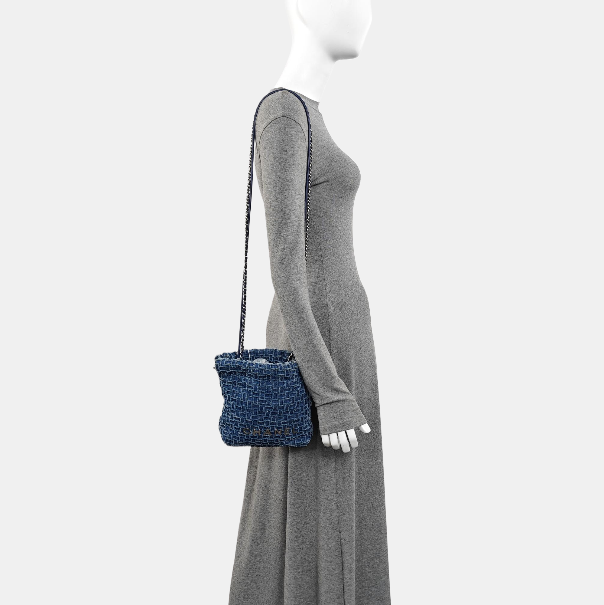CHANEL 22 Mini Fabric Blue