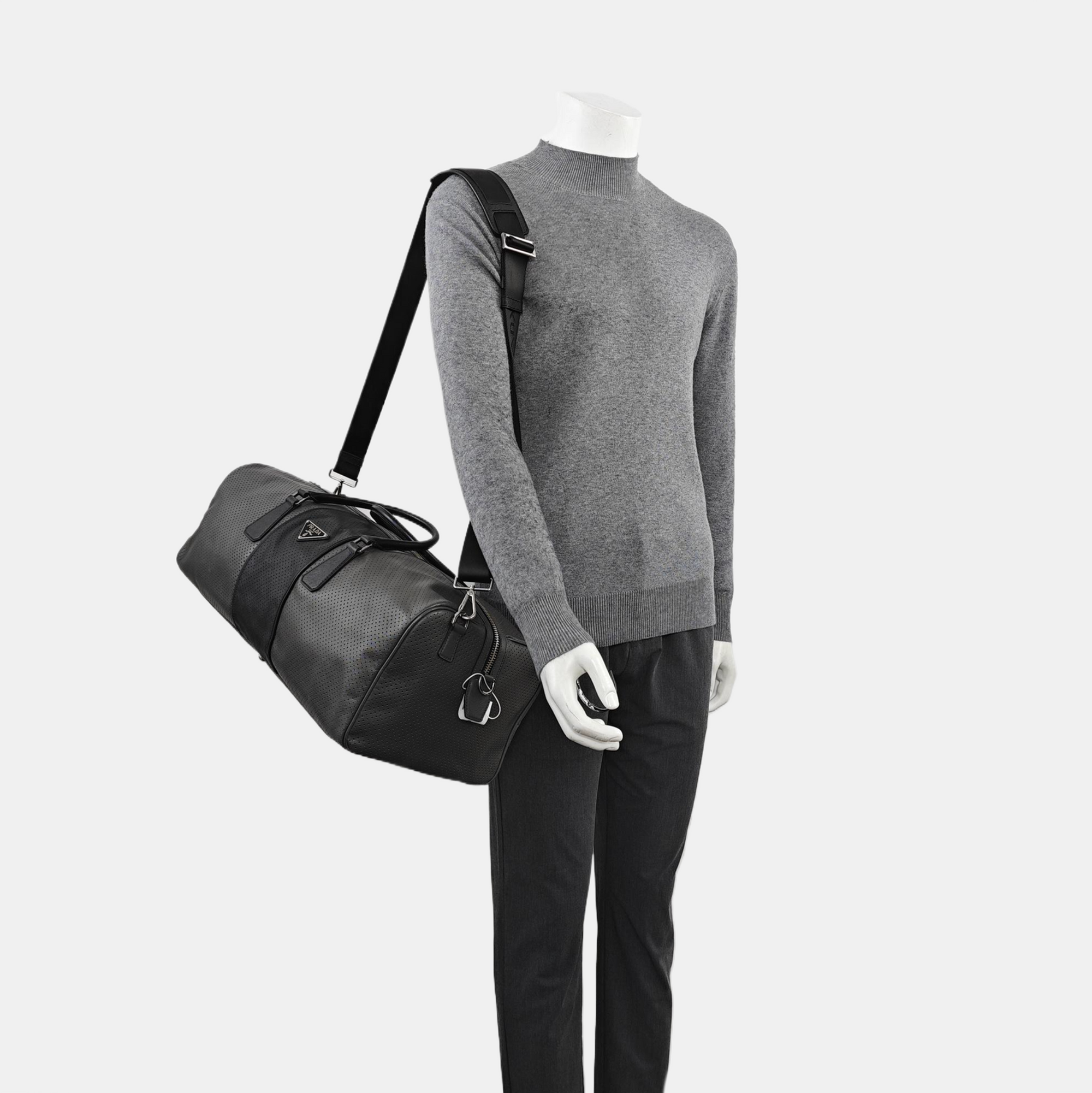Calfskin Shoulder Bag Gray