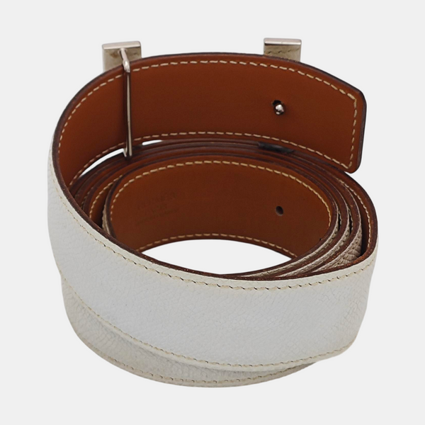 Leather Belt White