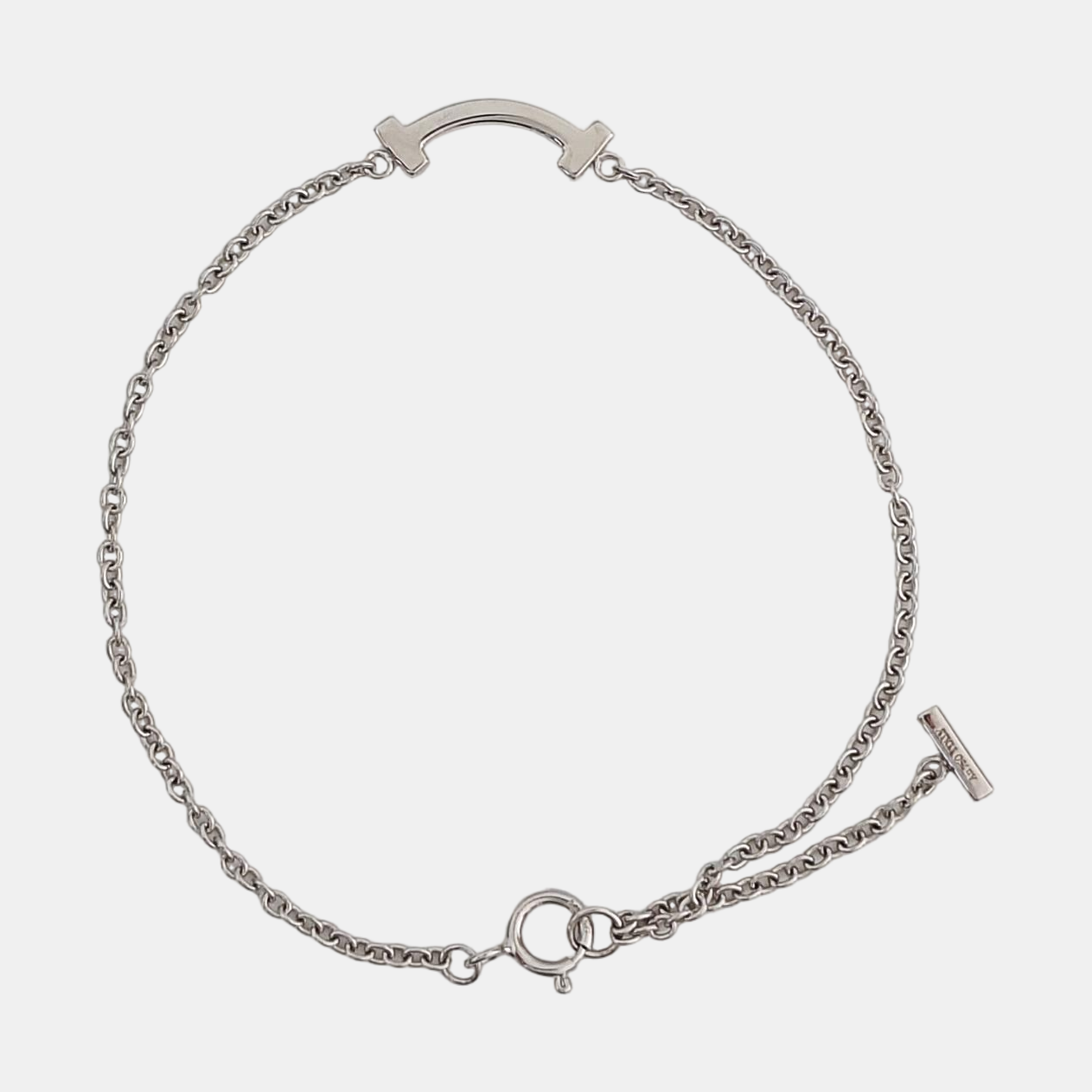 Tiffany T 18k White Gold Silver Bracelet