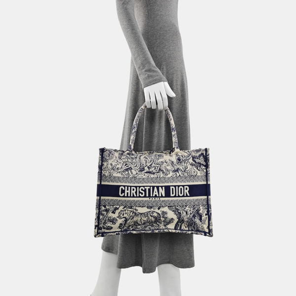 Book Tote Medium Canvas Blue