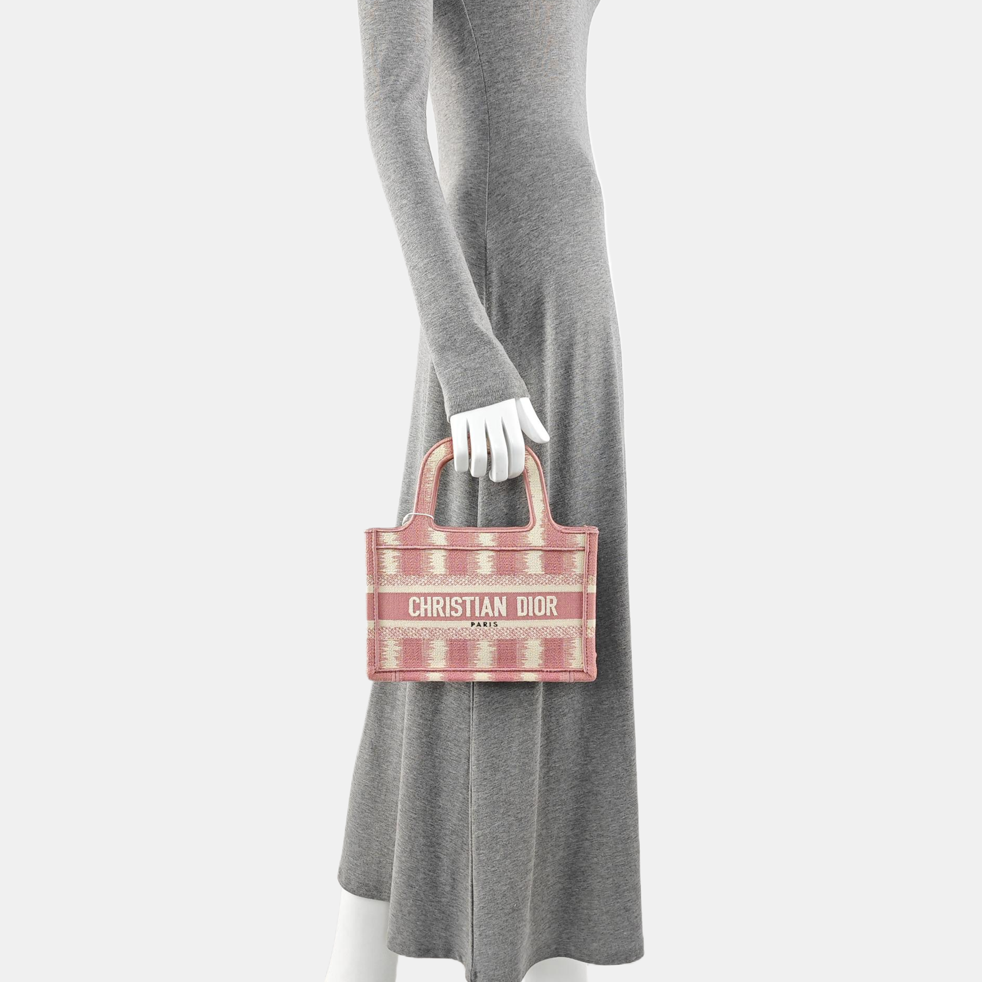 Book Tote Mini Fabric Pink