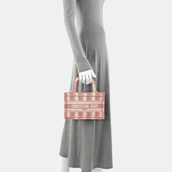Book Tote Mini Fabric Pink