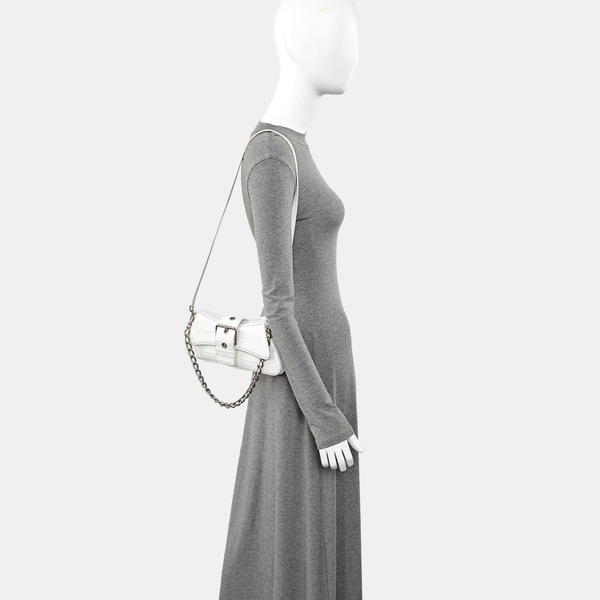 Calfskin Shoulder Bag White