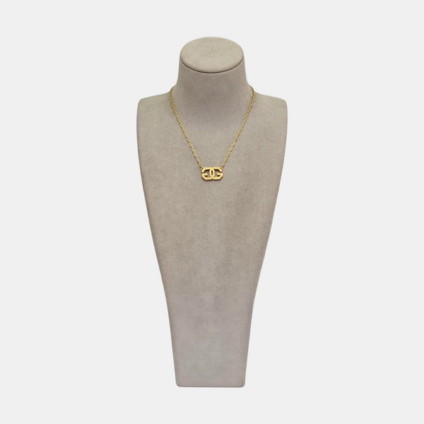 G Cube Metal Gold Necklace