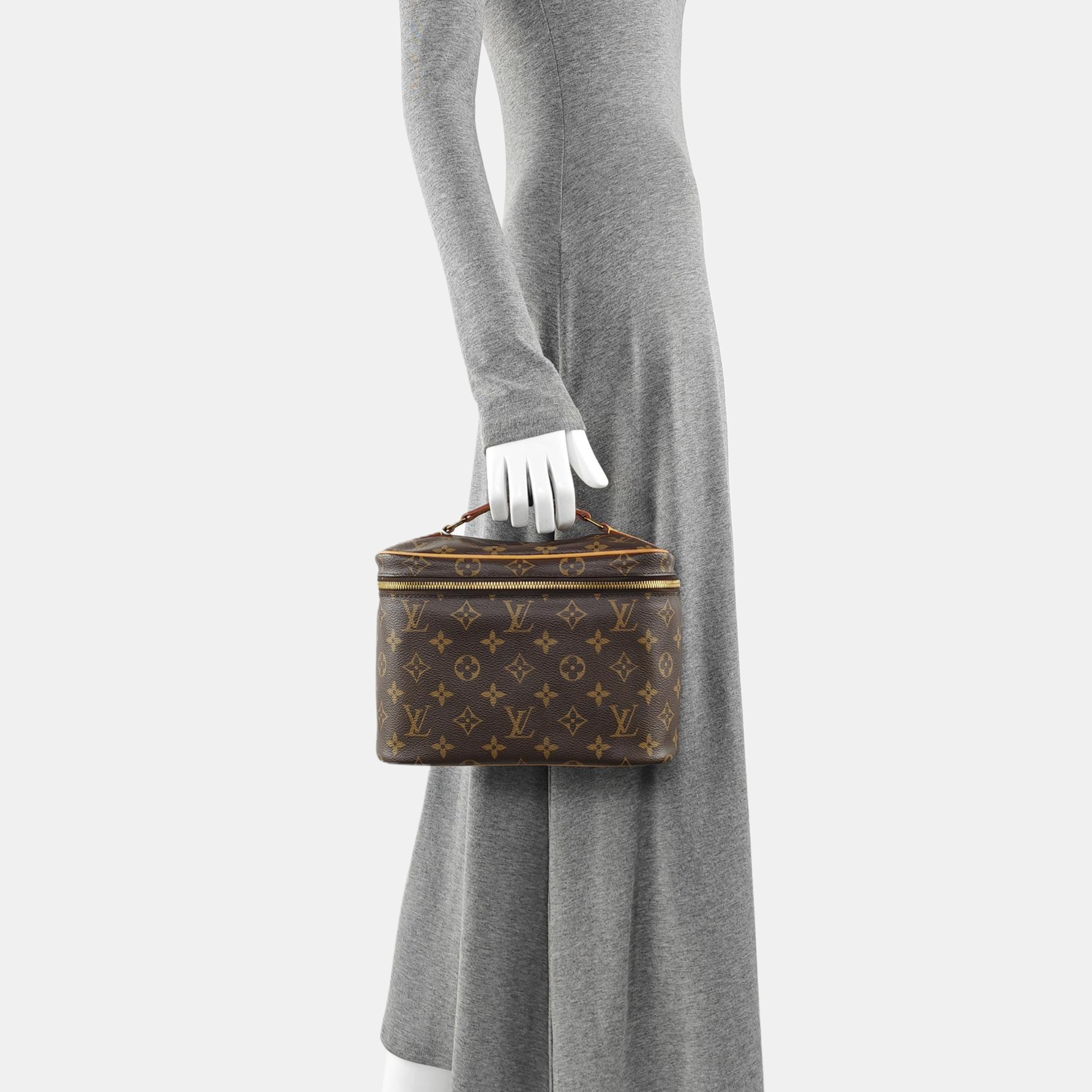 NICE Monogram Coated Canvas Brown