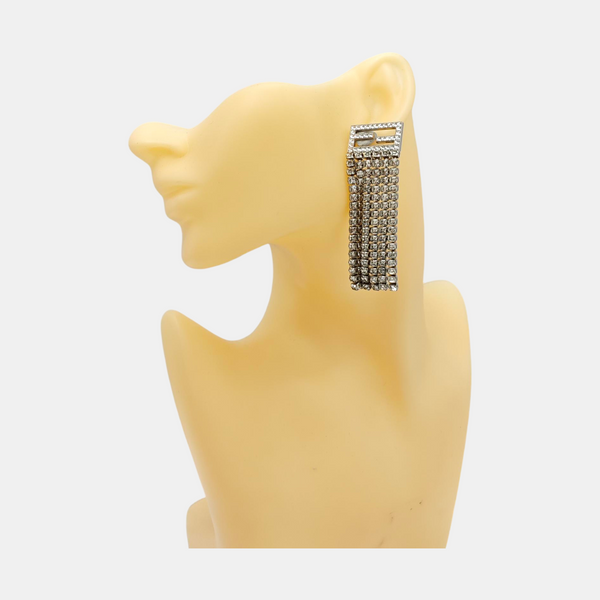 Metal Clear Clip On Earrings