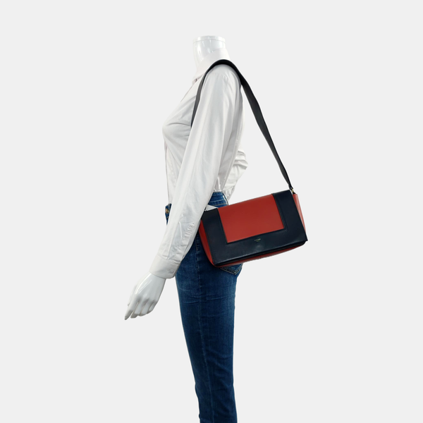 Authenticated pre-owned  FRAME Medium Calfskin Blue - Shoulder Bag at Looply