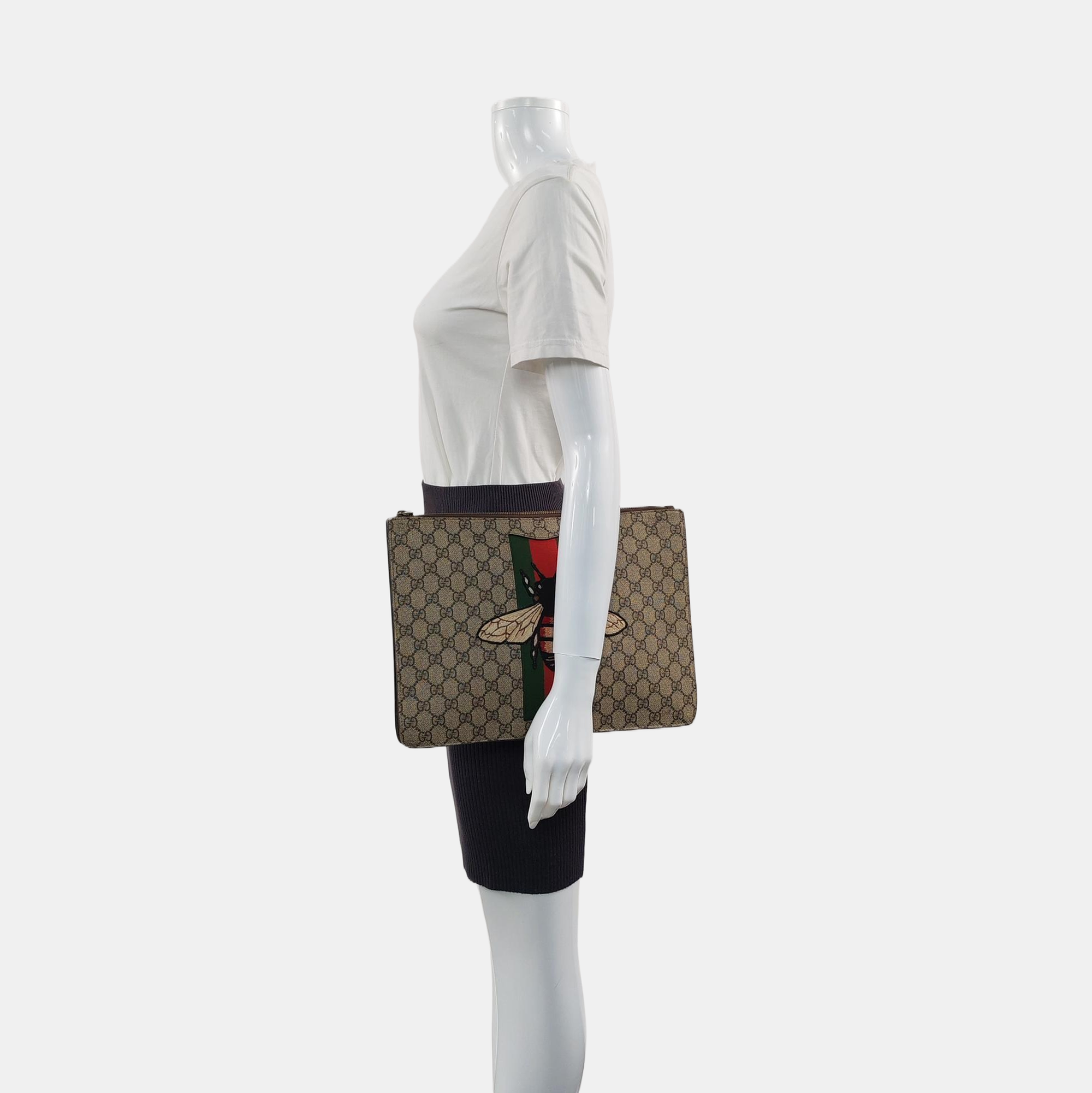 GG Supreme Monogram Coated Canvas Brown