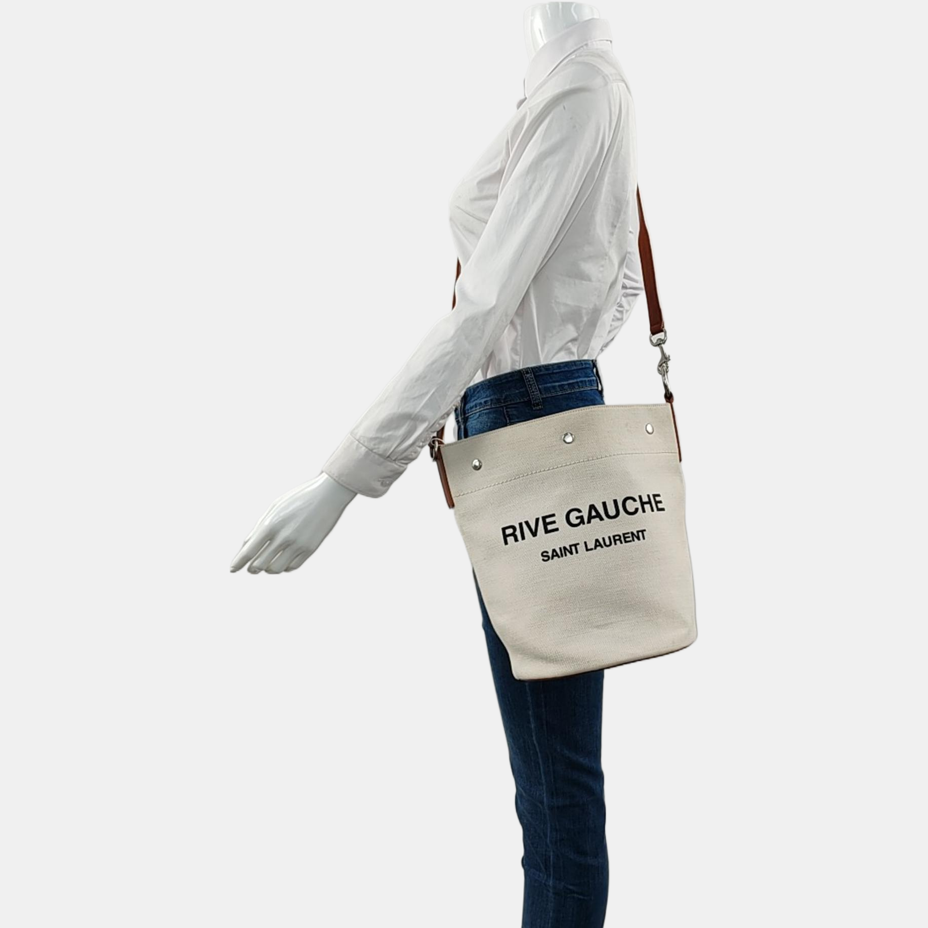 RIVE GAUCHE Calfskin White
