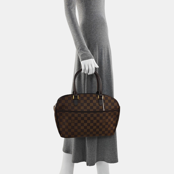 SARRIA HORIZONTAL Damier Ebene Coated Canvas Brown
