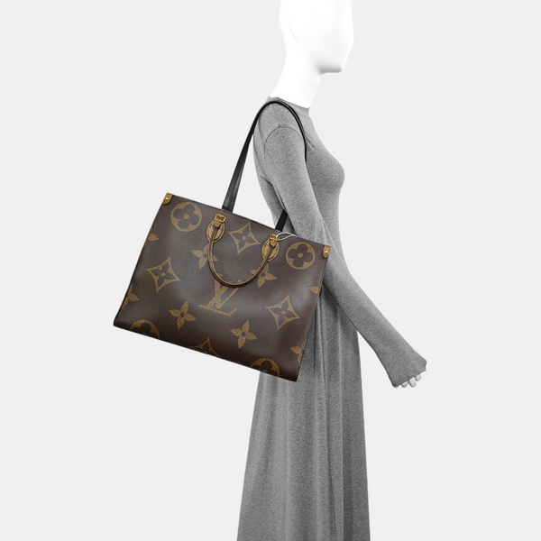 ONTHEGO GM Monogram Coated Canvas Brown