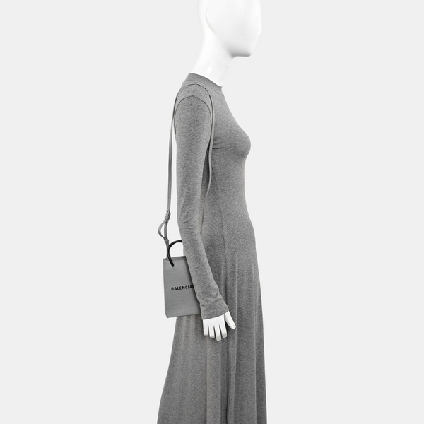 Shopping Bag Calfskin Gray