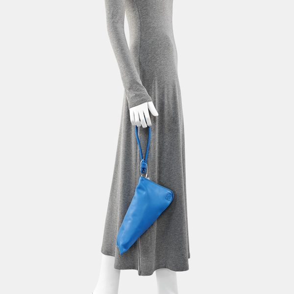 Monogram Calfskin Top Handle Bag Blue